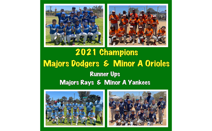 2021 Champions - Majors & Minor A Divisions