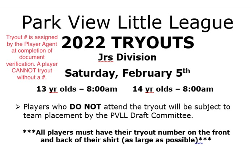 Tryouts - Jrs Division