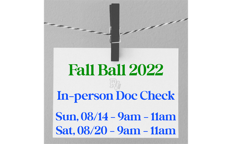 2022 Fall Ball - In-person Doc Check