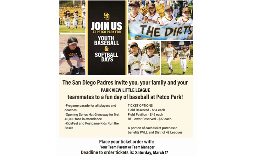 SD Padres Little League Day - 04/02