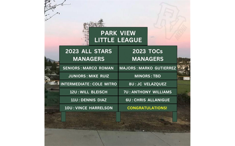 2023 All Star & TOC Managers