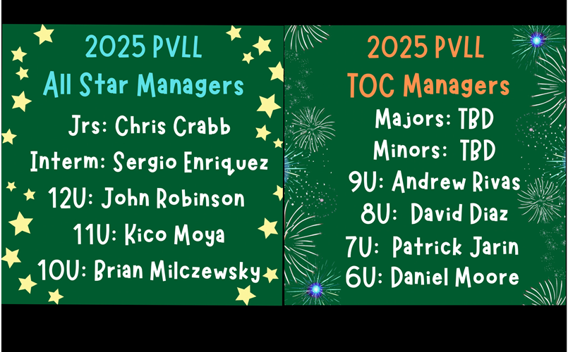 2025 All Star and TOC Managers