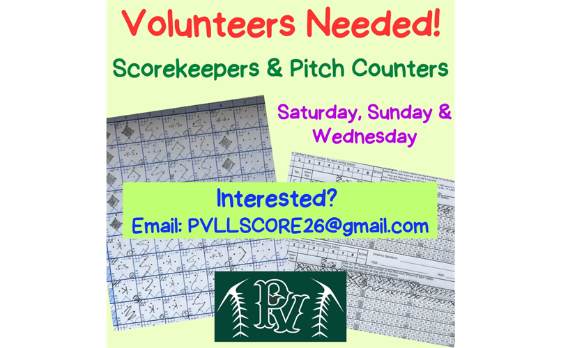 Volunteers Needed - 06/28, 06/29 & 07/02