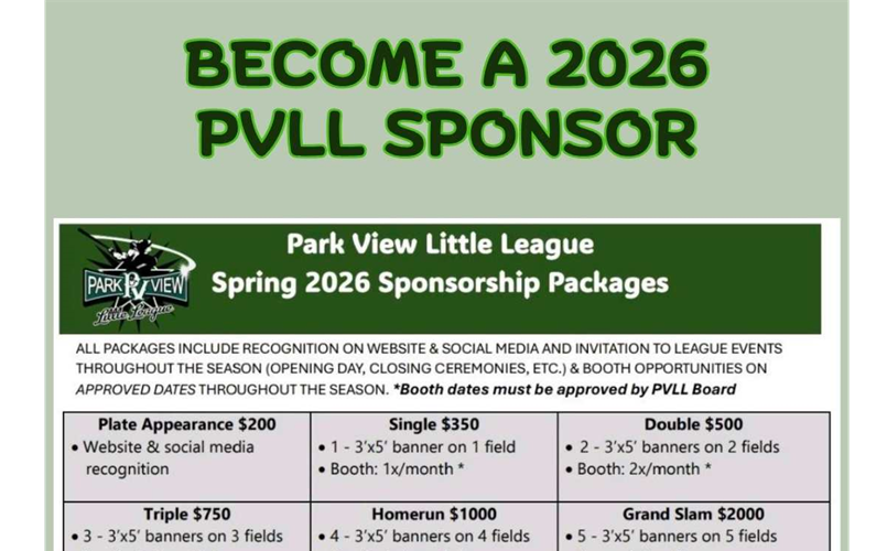 PVLL Sponsorship
